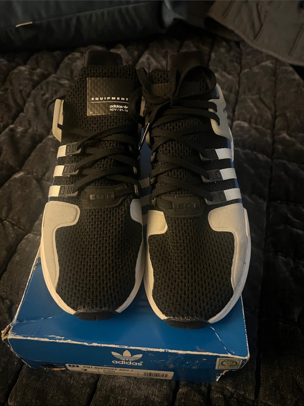 adidas EQT Support ADV Men's Sneakers in Black and White